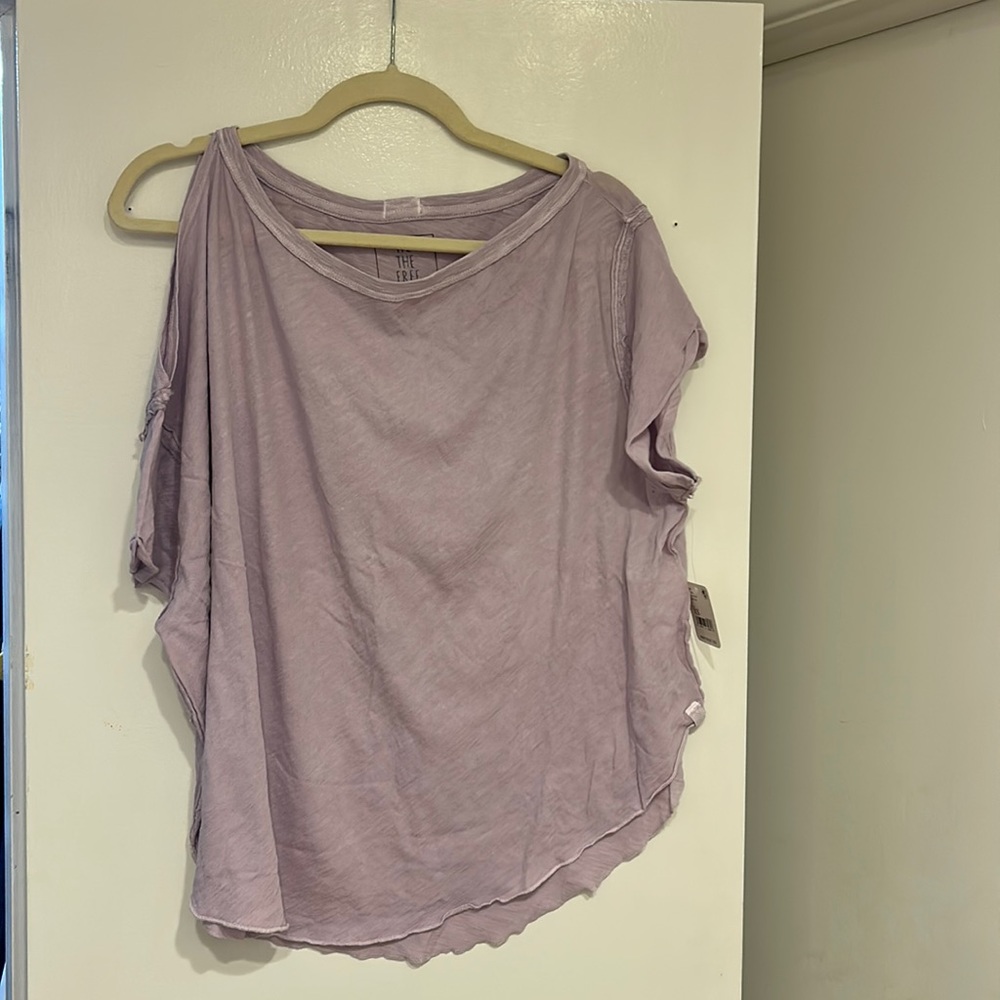 NWT Free people light purple fancy u t shirt